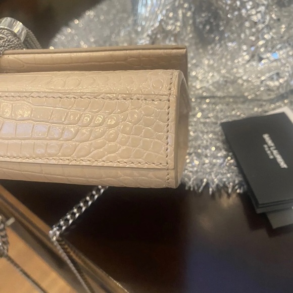 Authentic YSL small kate croc- embossed chain shoulder bag - Picture 10 of 14